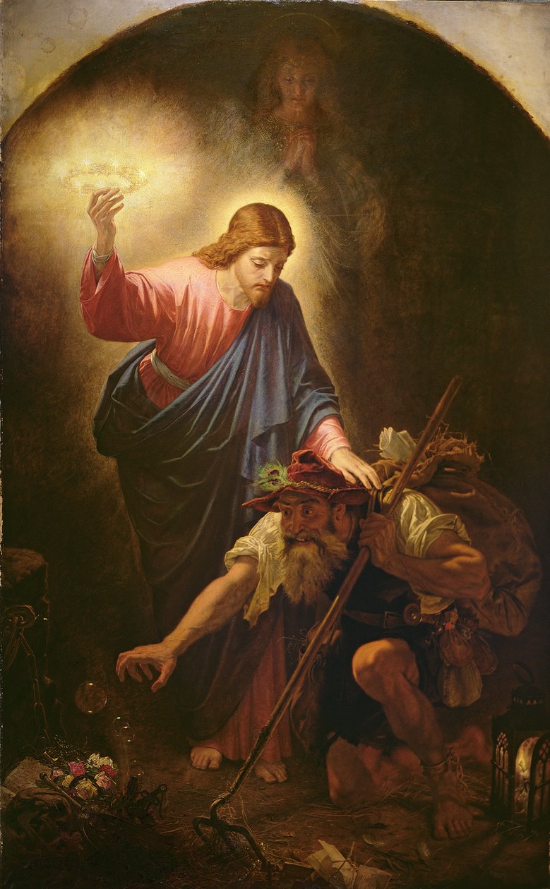 Der Mann mit der Mistgabel von Joseph Noel Paton