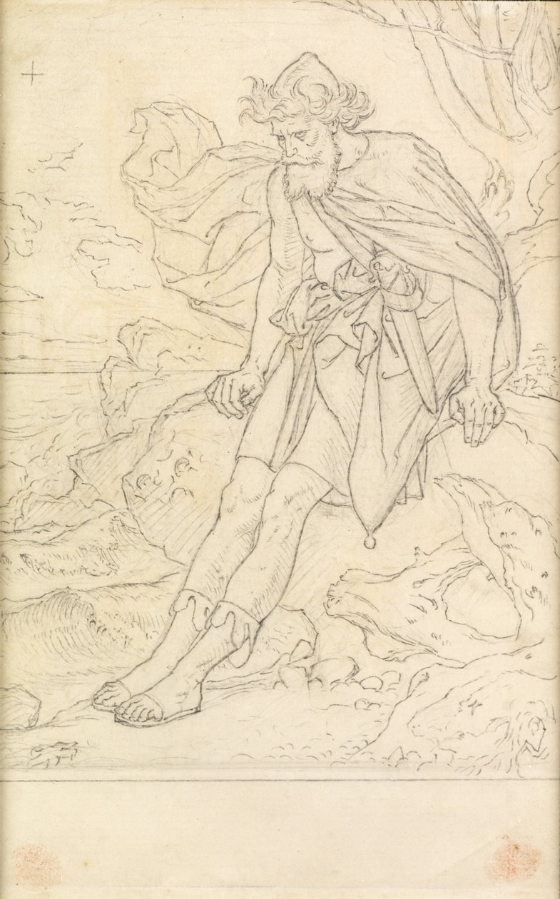 Odysseus auf Ogygia von Joseph Noel Paton