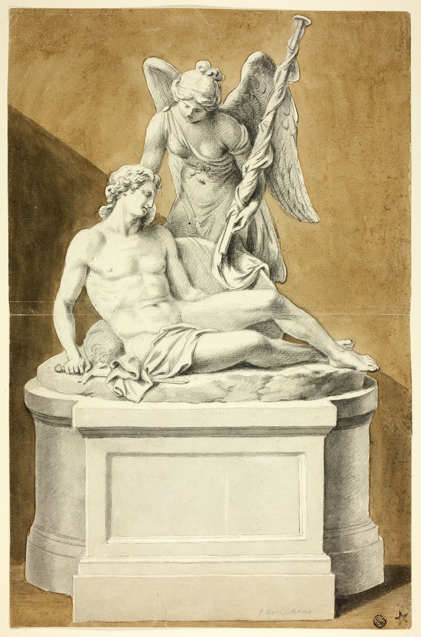 Monument mit totem Krieger und Engel von Joseph Nollekens