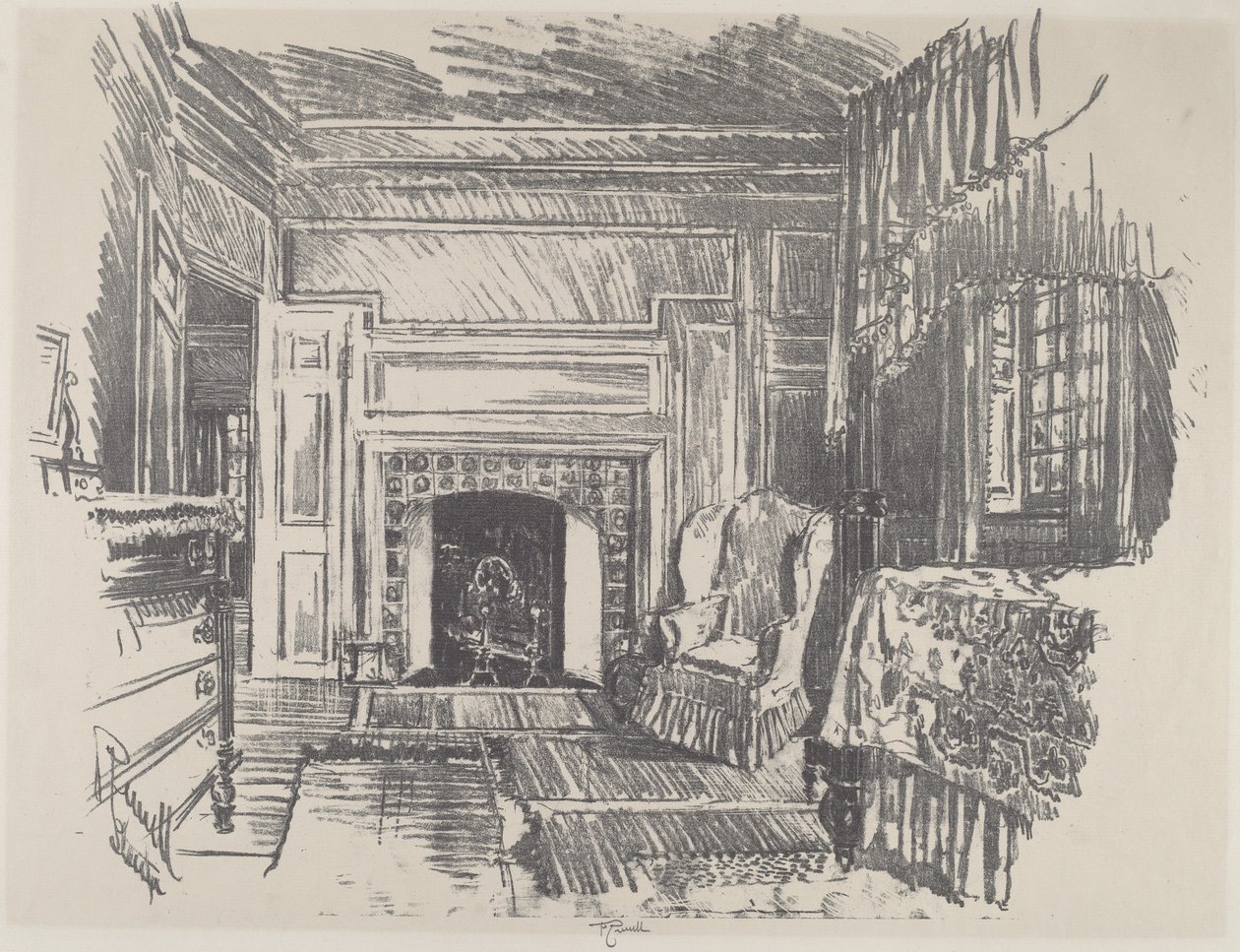 Schlafzimmer, Stenton von Joseph Pennell