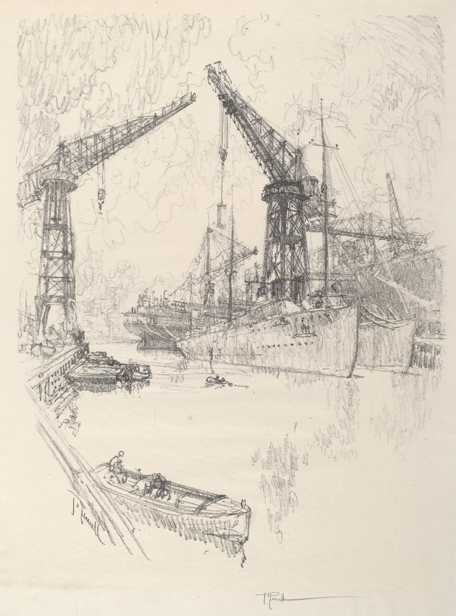 Zerstörer bauen von Joseph Pennell