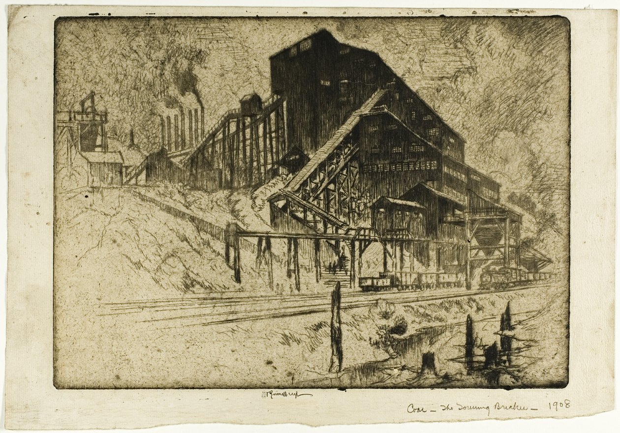 Kohle—Der hoch aufragende Brecher von Joseph Pennell
