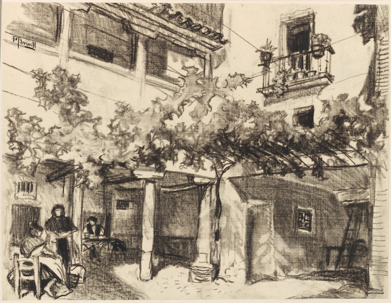 Wundervolle Bilder des häuslichen Lebens, Alcalá von Joseph Pennell