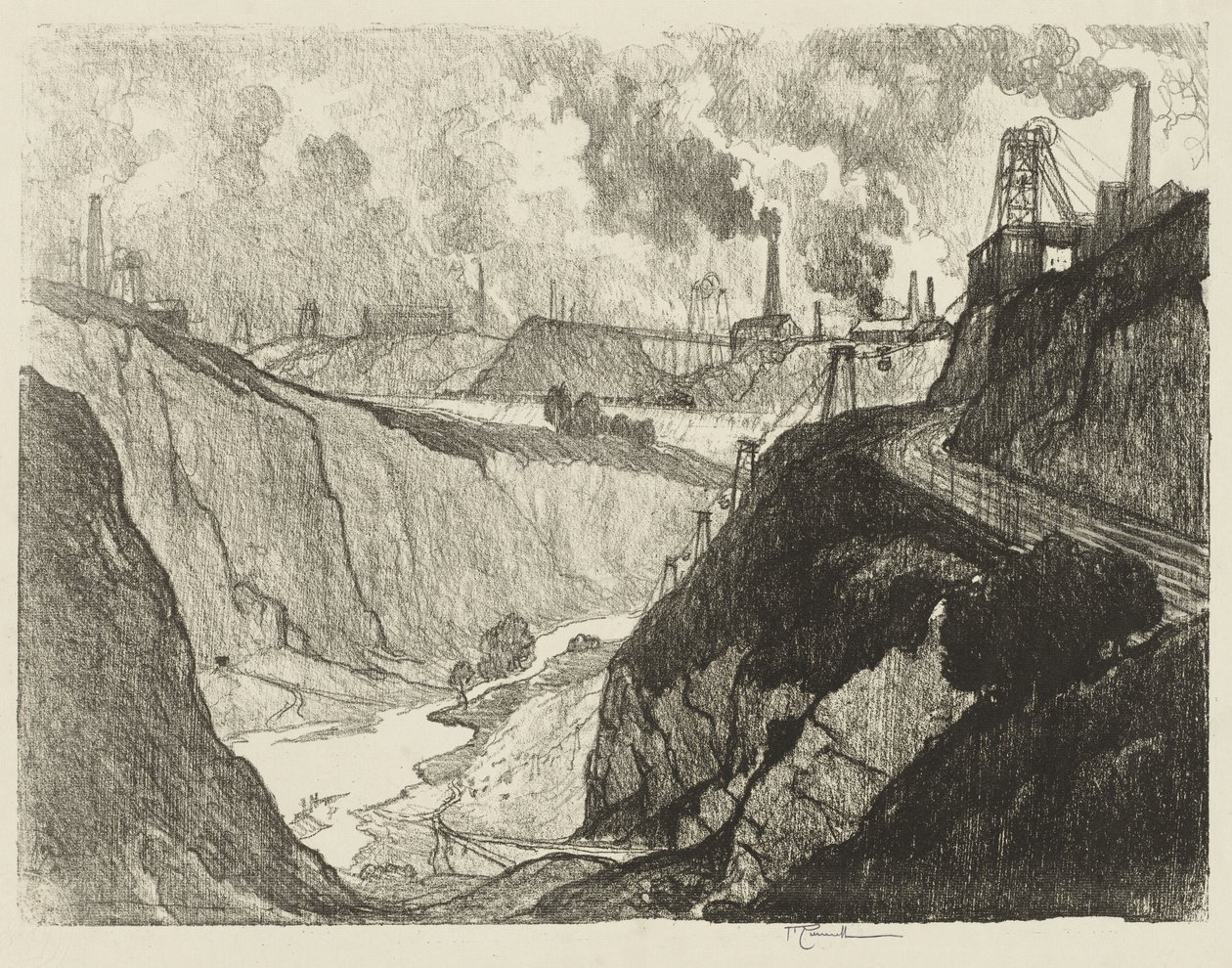Englische Kriegsarbeit: Die Eisenerzmine von Joseph Pennell