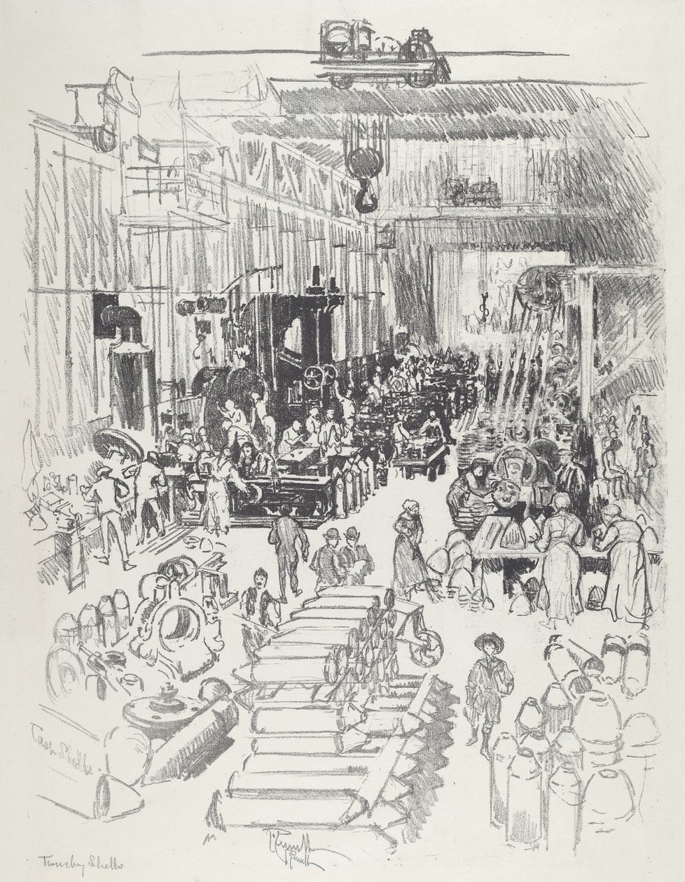 Granaten fertigstellen von Joseph Pennell
