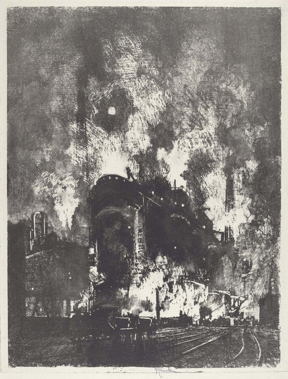 Öfen bei Nacht von Joseph Pennell