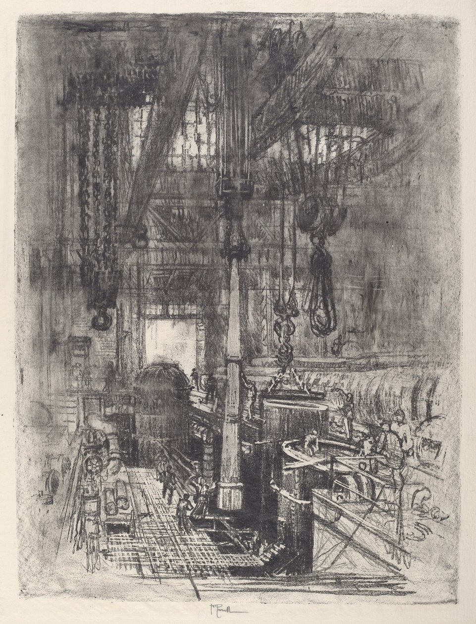 Geschützstellung, Nr. II, 1917 von Joseph Pennell
