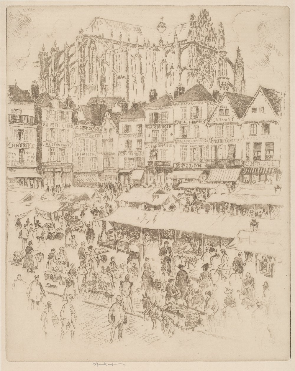 La Place, Beauvais von Joseph Pennell