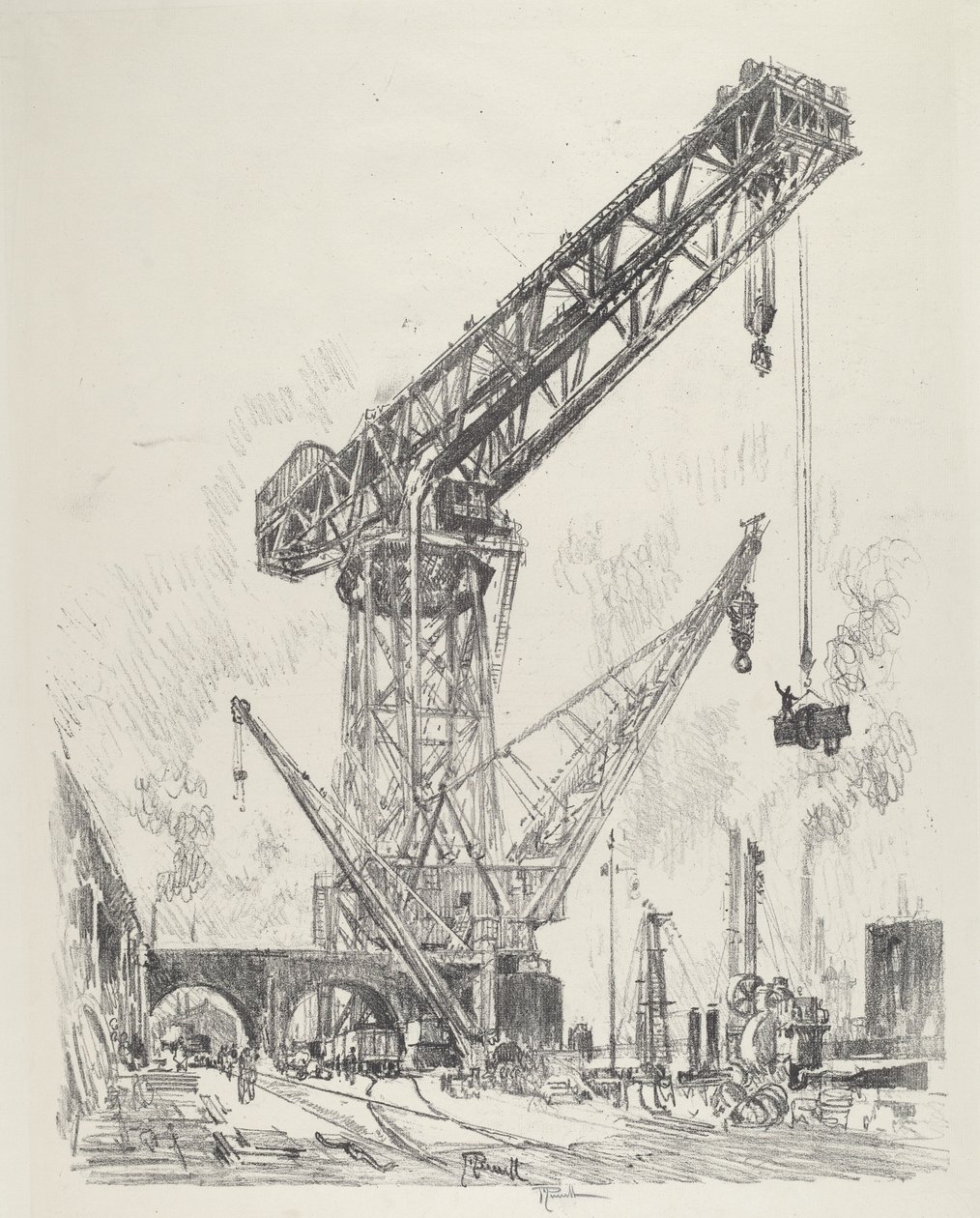 Made in Germany, der Große Kran von Joseph Pennell
