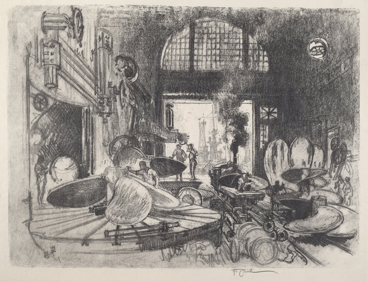 Herstellung von Propellerblättern, 1917 von Joseph Pennell