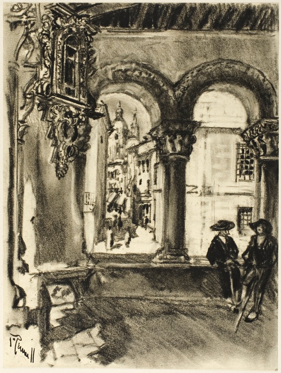 Portico San Martín, Segovia von Joseph Pennell