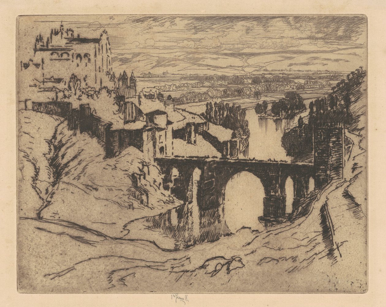 St. Martins Brücke, Toledo von Joseph Pennell
