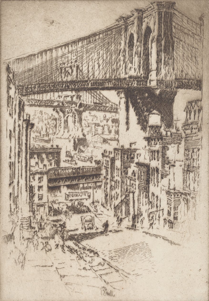 Die Brücken, von Brooklyn, 1921 von Joseph Pennell