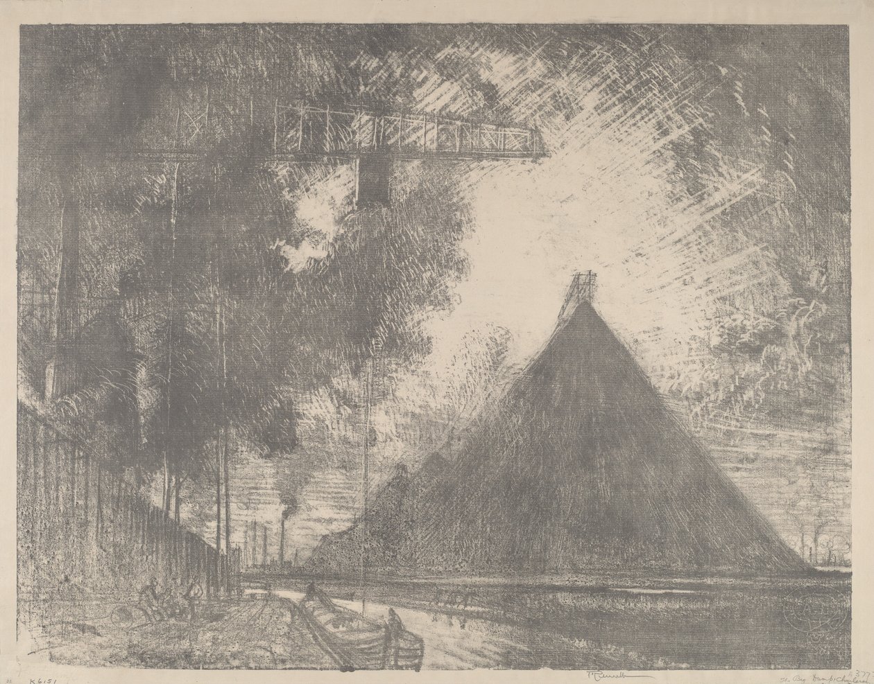 Die Müllhalde, Charleroi, 1911 von Joseph Pennell