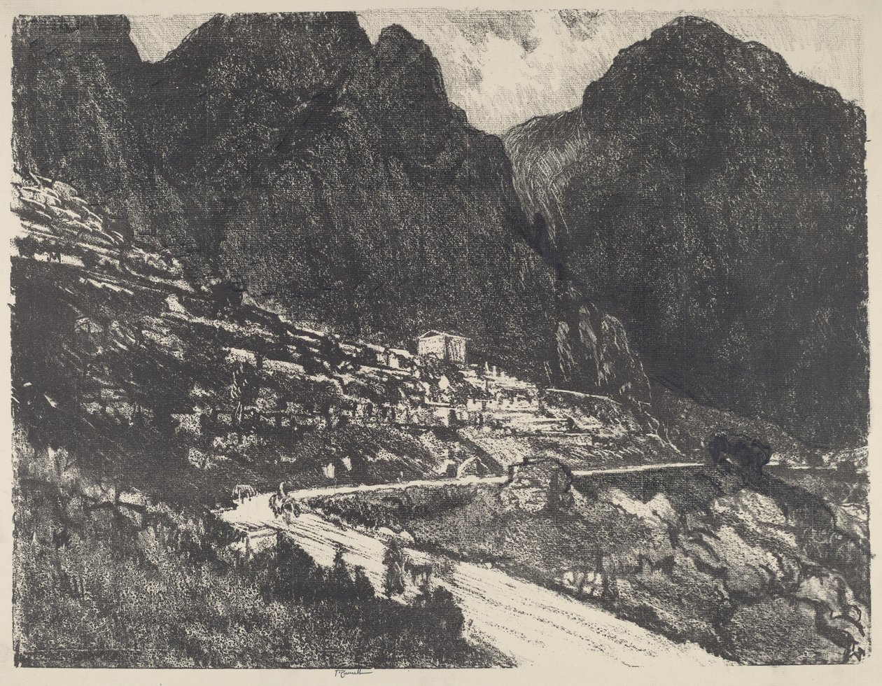 Die leuchtenden Felsen, Delphi von Joseph Pennell