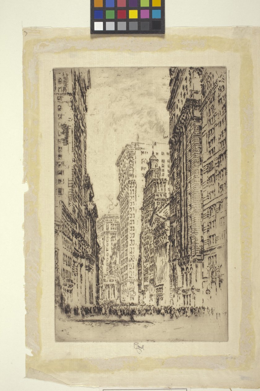 Die Börse, New York von Joseph Pennell