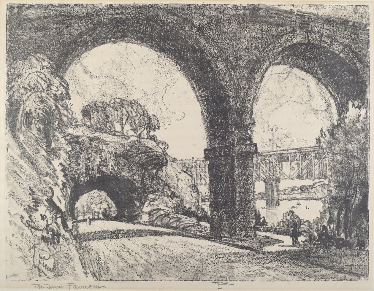 Der Tunnel im Park von Joseph Pennell