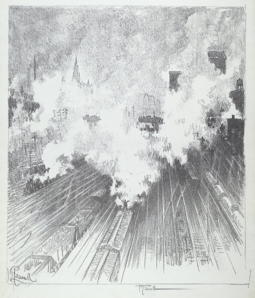 Bahnhof, St. Louis, 1919 von Joseph Pennell