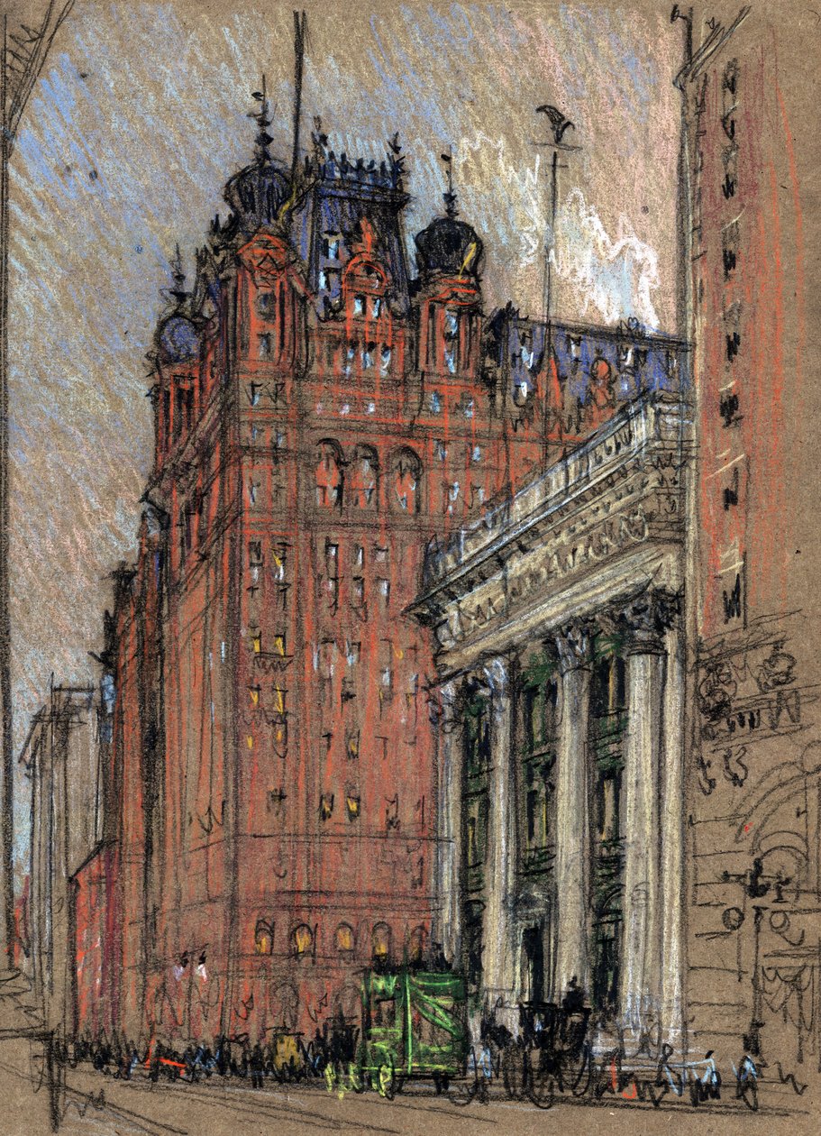 Waldorf Astoria Hotel von Joseph Pennell