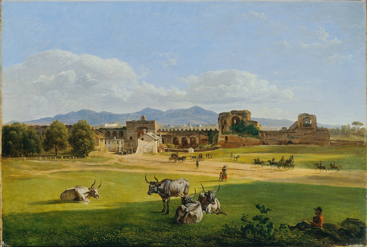 Die Porta San Giovanni gegen Frascati von Joseph Rebell