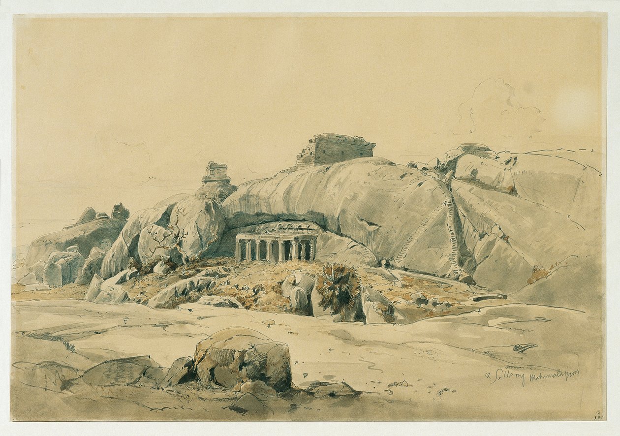 Felsentempel von Mamallapuram, Indien von Joseph Selleny