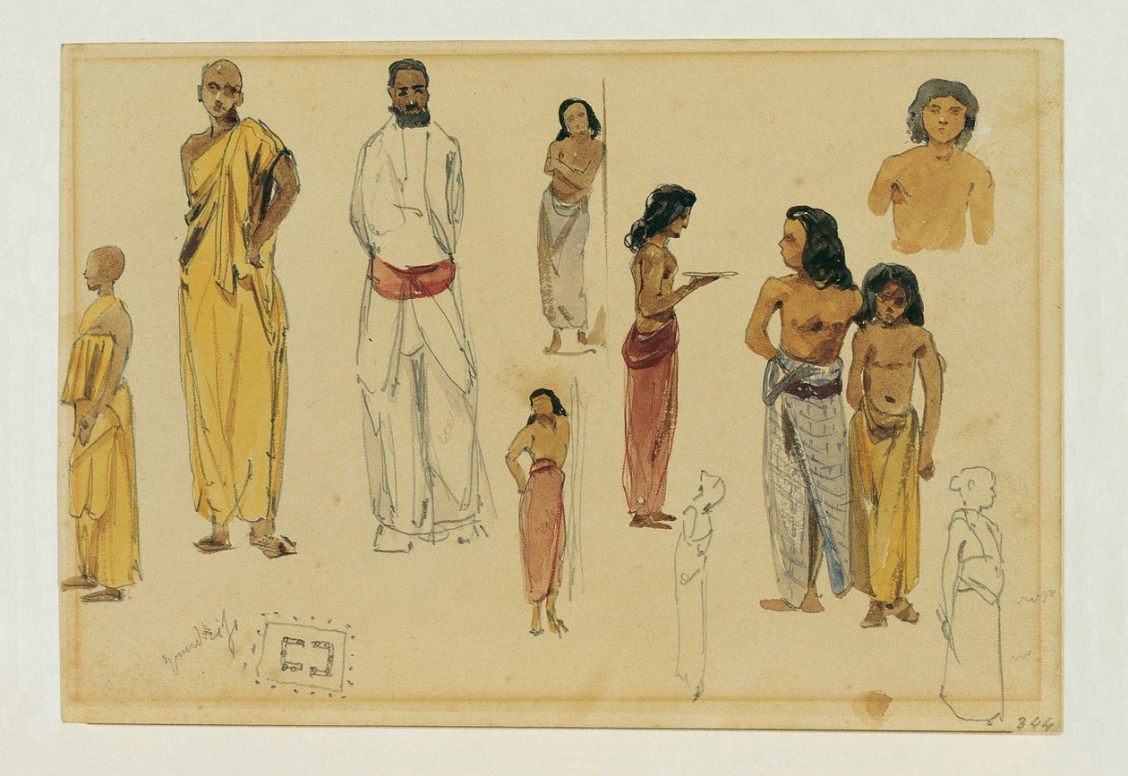 Singhalesische Priester auf Ceylon von Joseph Selleny