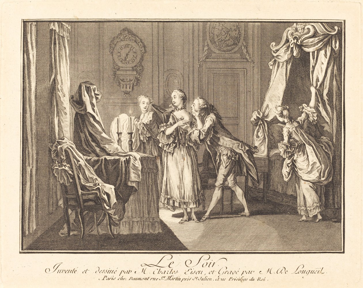 Der Abend von Joseph de Longueil after Charles Eisen