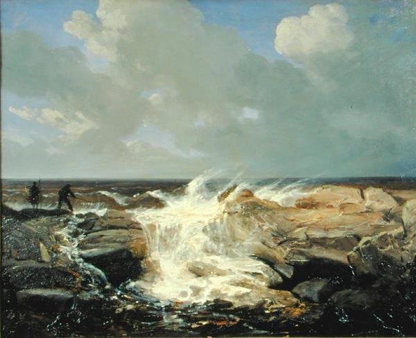 Stürmisches Wetter bei Boulogne von Josephine Bowes