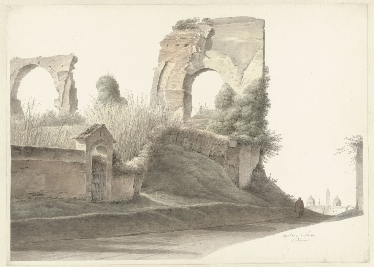 Neros Aquädukt in Rom von Josephus Augustus Knip