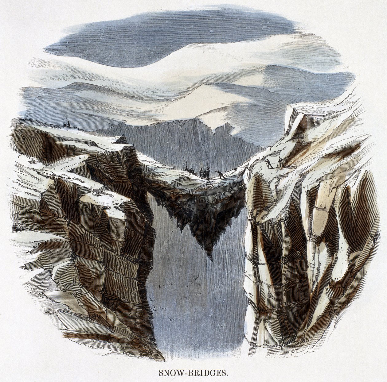 Schneebrücken, aus Phänomene der Natur, 1849 von Josiah Wood Whymper