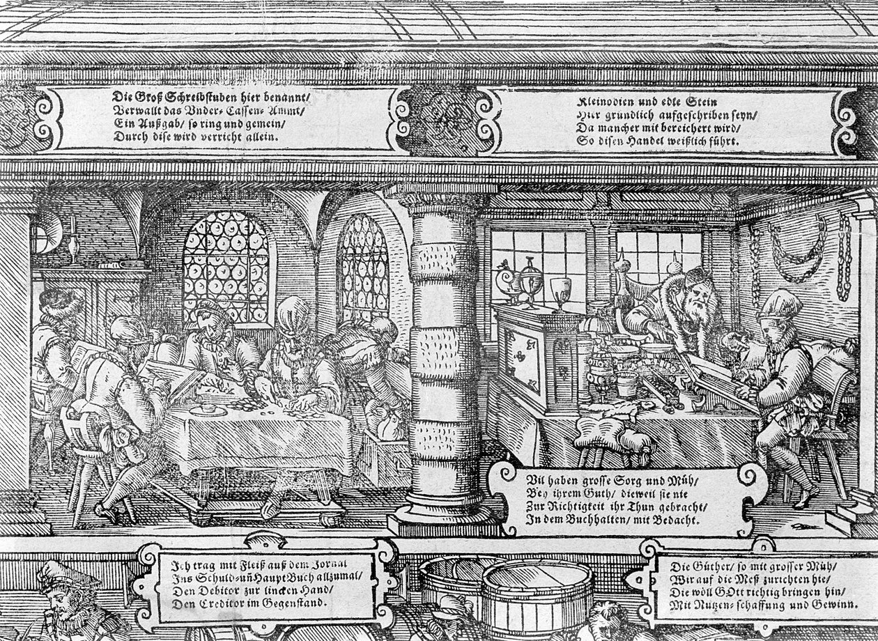 Bankszene von Jost Amman