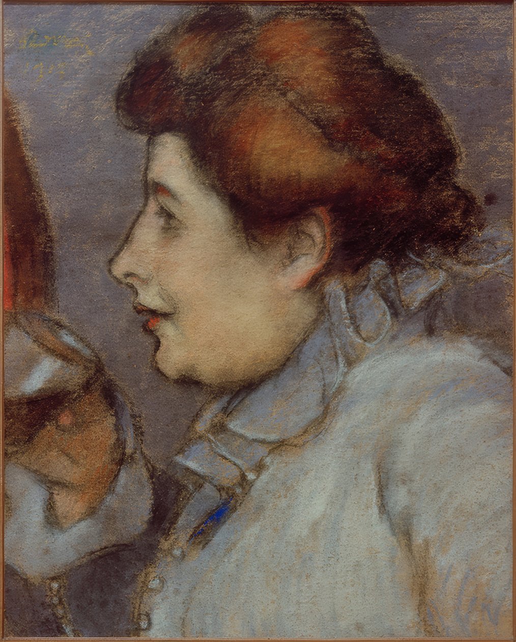 Frau mit Glas von József Rippl Rónai