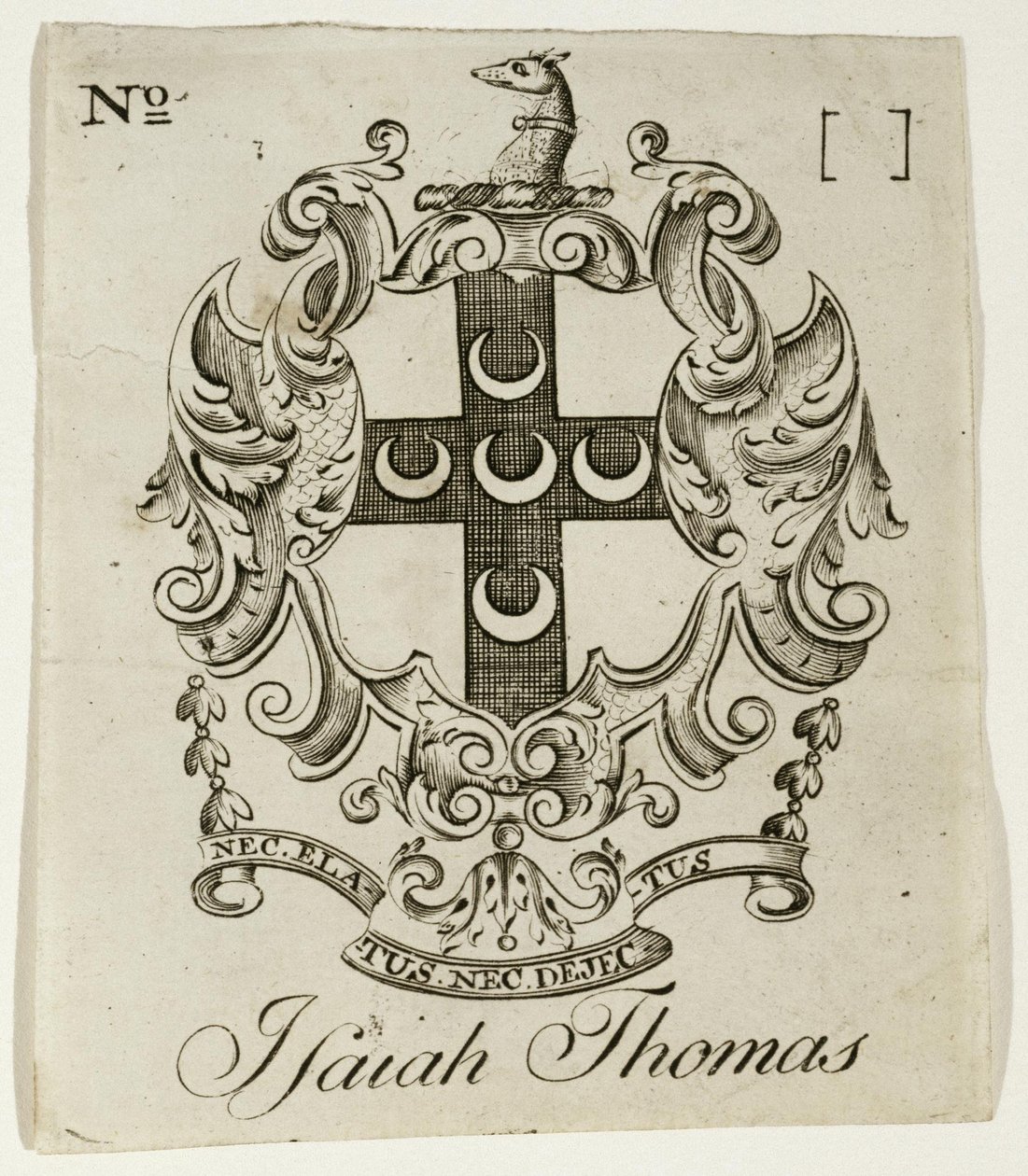 Exlibris für Isaiah Thomas (1749-1831) von Jr. Paul Revere