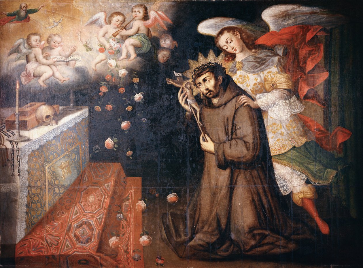 Tod des Heiligen Johannes von Gott von Juan Zapaca Inga