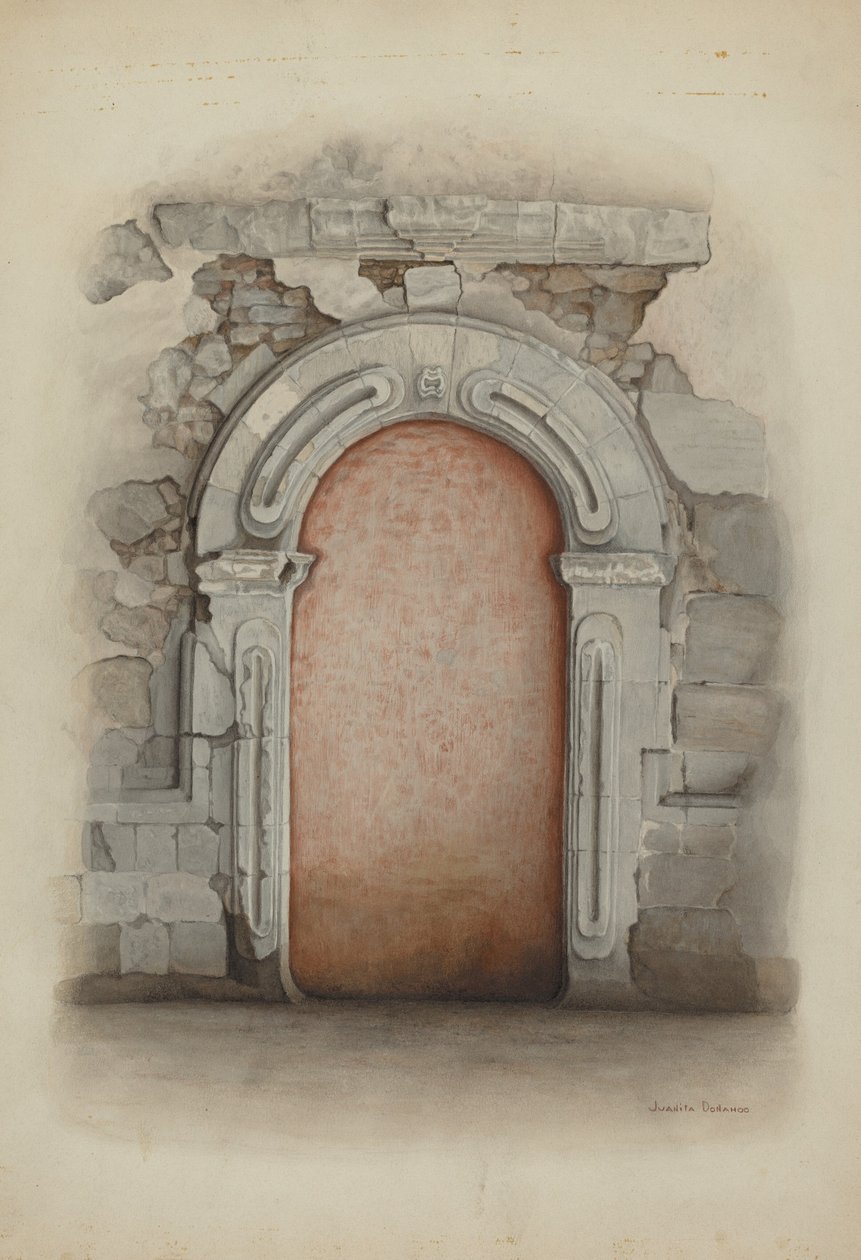 Türöffnung, Stein, 1939 von Juanita Donahoo