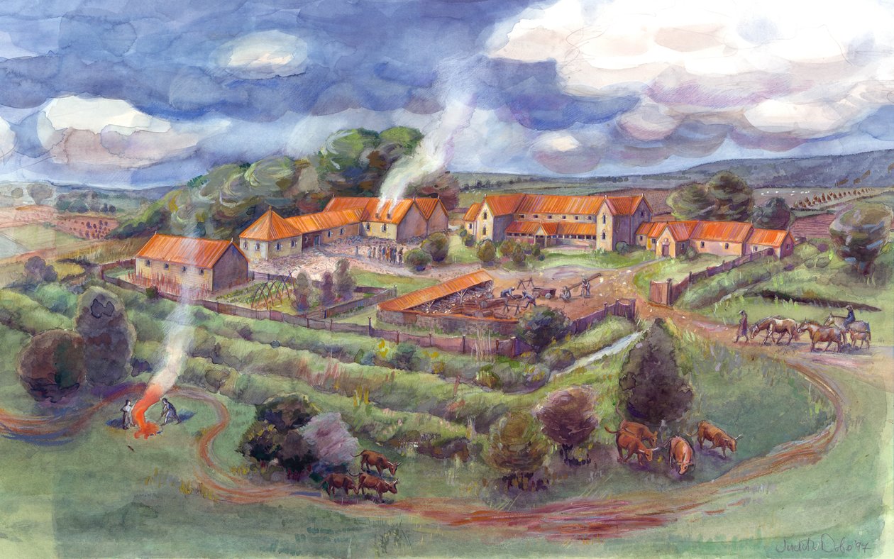 Römische Villa von Gargrave, North Yorkshire von Judith Dobie