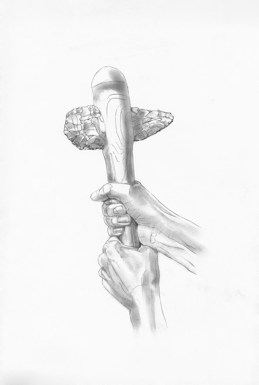 Neolithische Feuersteinaxt von Judith Dobie