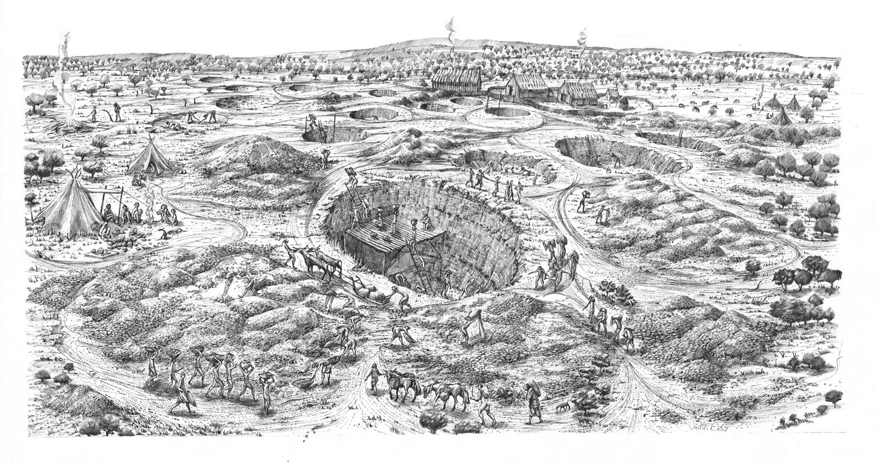Neolithische Feuersteinmine, Easton Down, Wiltshire von Judith Dobie