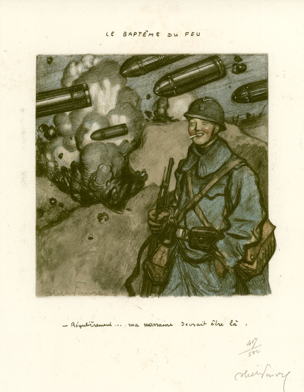 Le Bapteme du Feu von Jules Abel Faivre