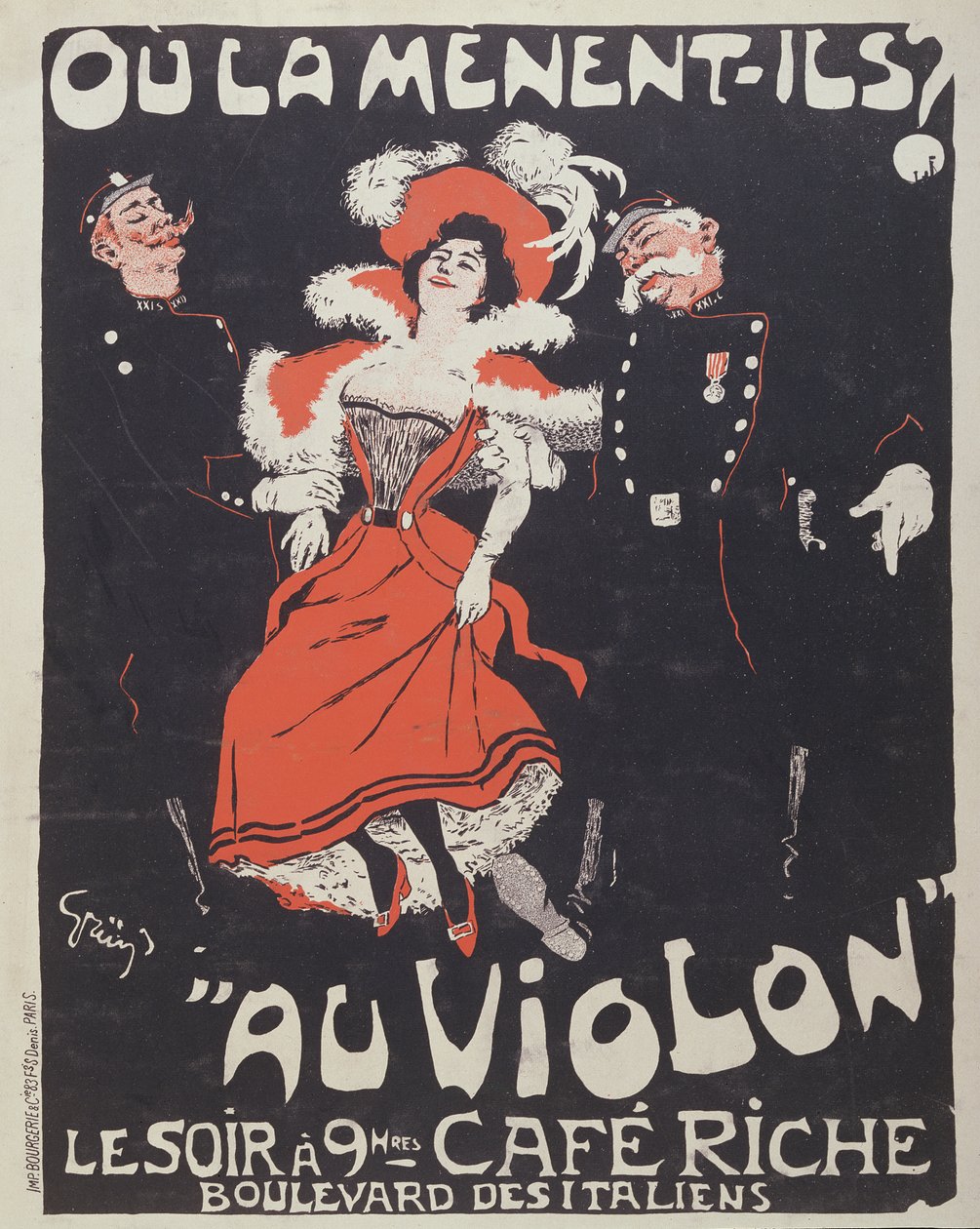 Plakat für das Café Riche, ca. 1896 von Jules Alexandre Gruen or Grun