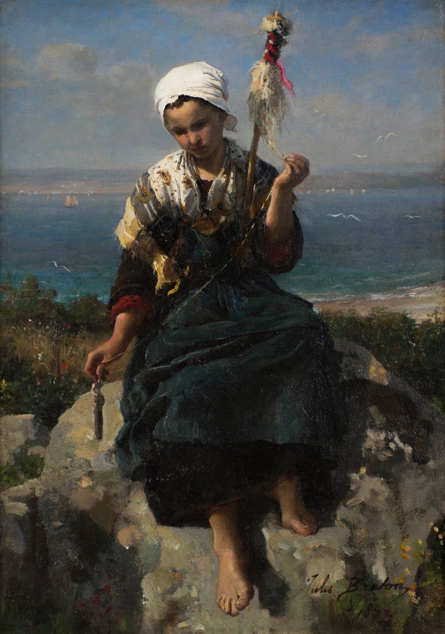 Die Flachsspinnerin von Jules Breton