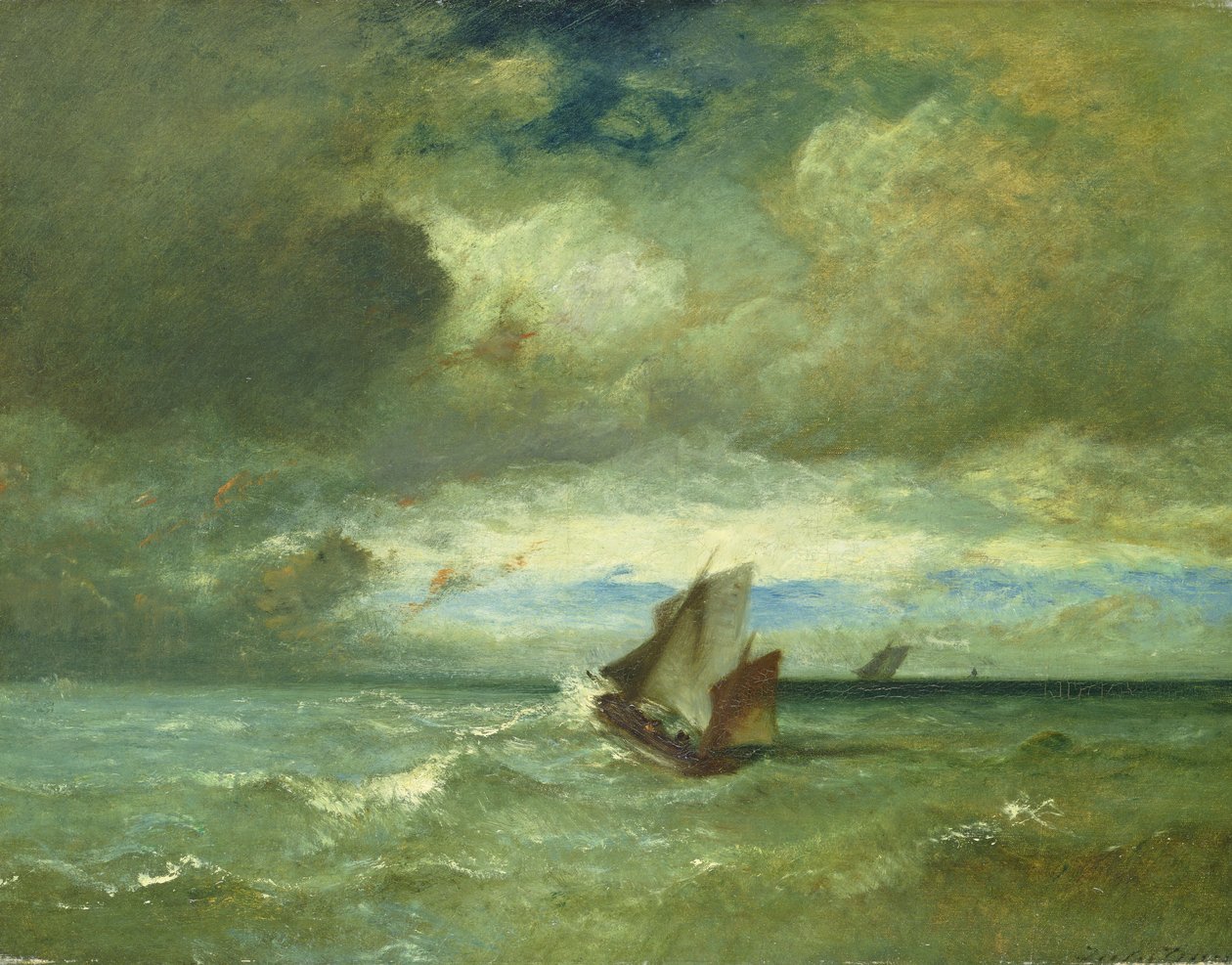 Stürmische See, ca. 1870 von Jules Dupré