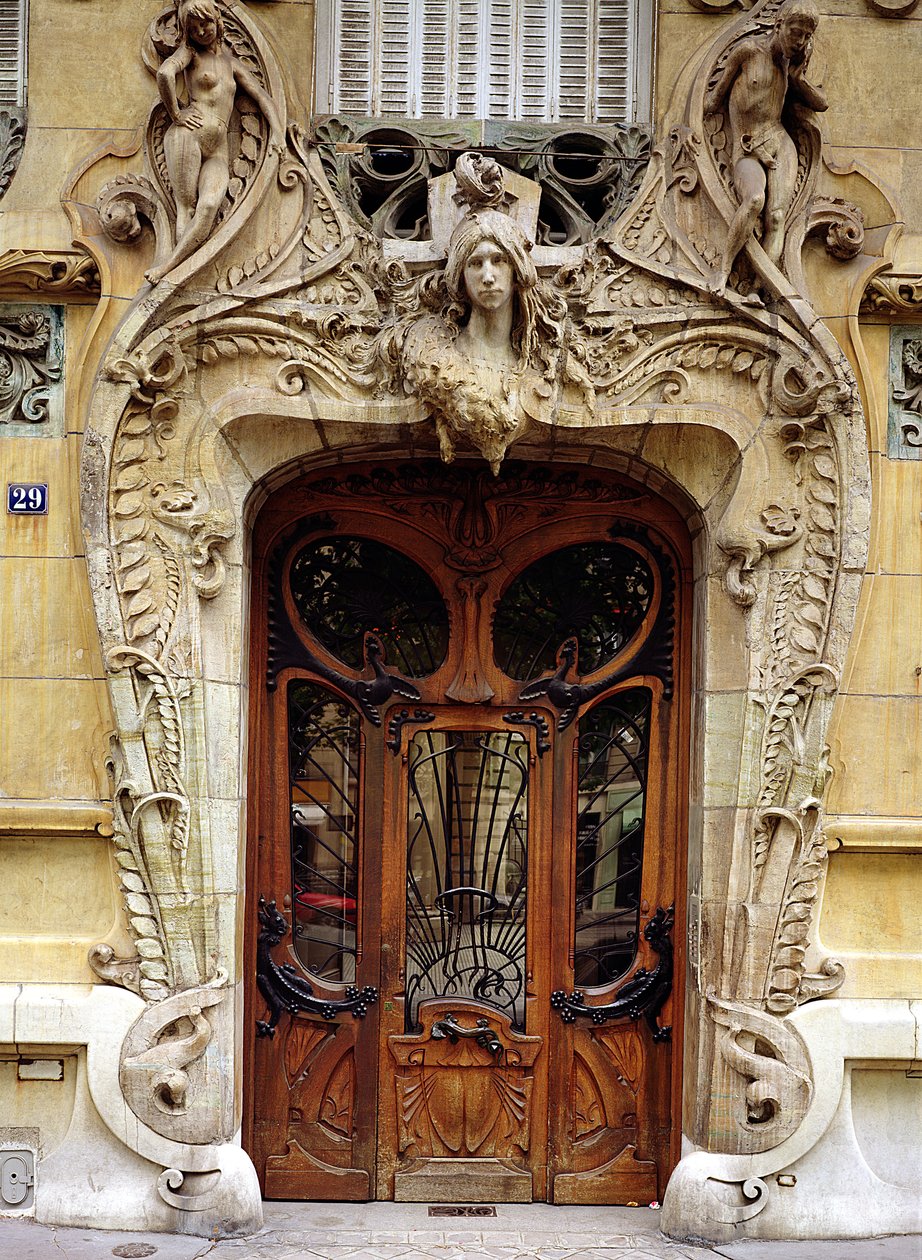 Eingangstür zu den Wohnungen in der Avenue Rapp 29, entworfen 1901 von Jules Lavirotte