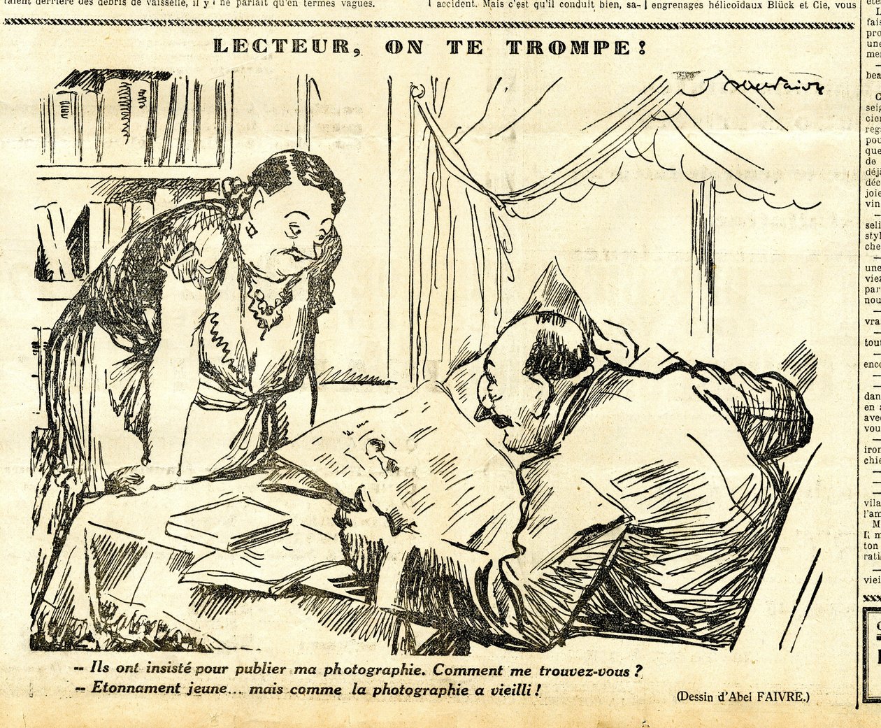 Candide, Satirisch in N & B von Jules Abel Faivre