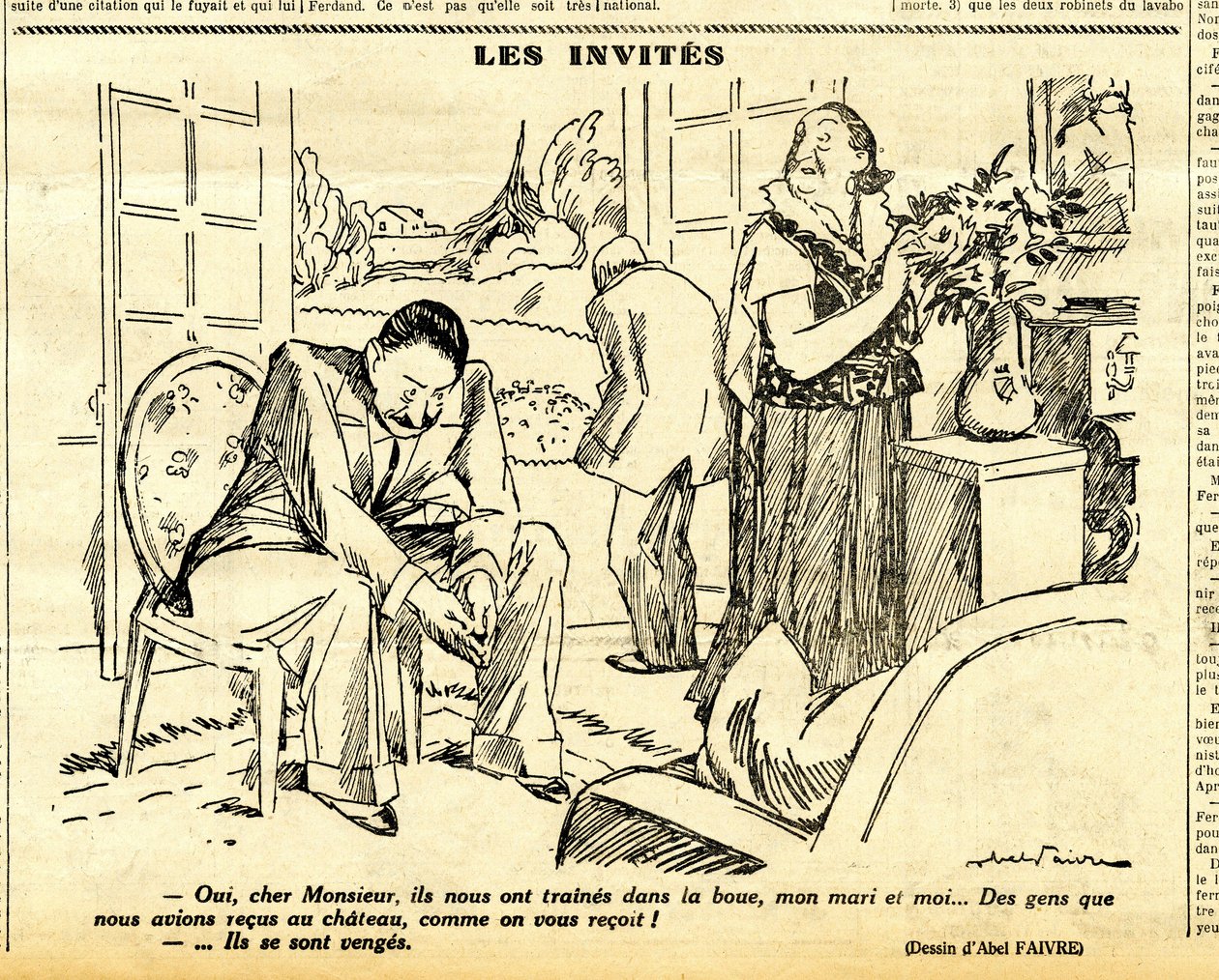 Candide, Satirisch in Schwarz-Weiß von Jules Abel Faivre