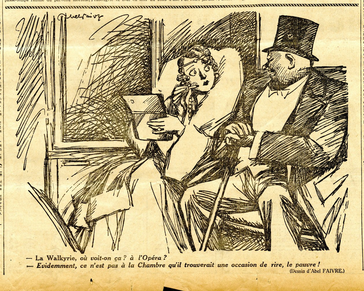 Candide, Satirisch in Schwarz-Weiß von Jules Abel Faivre