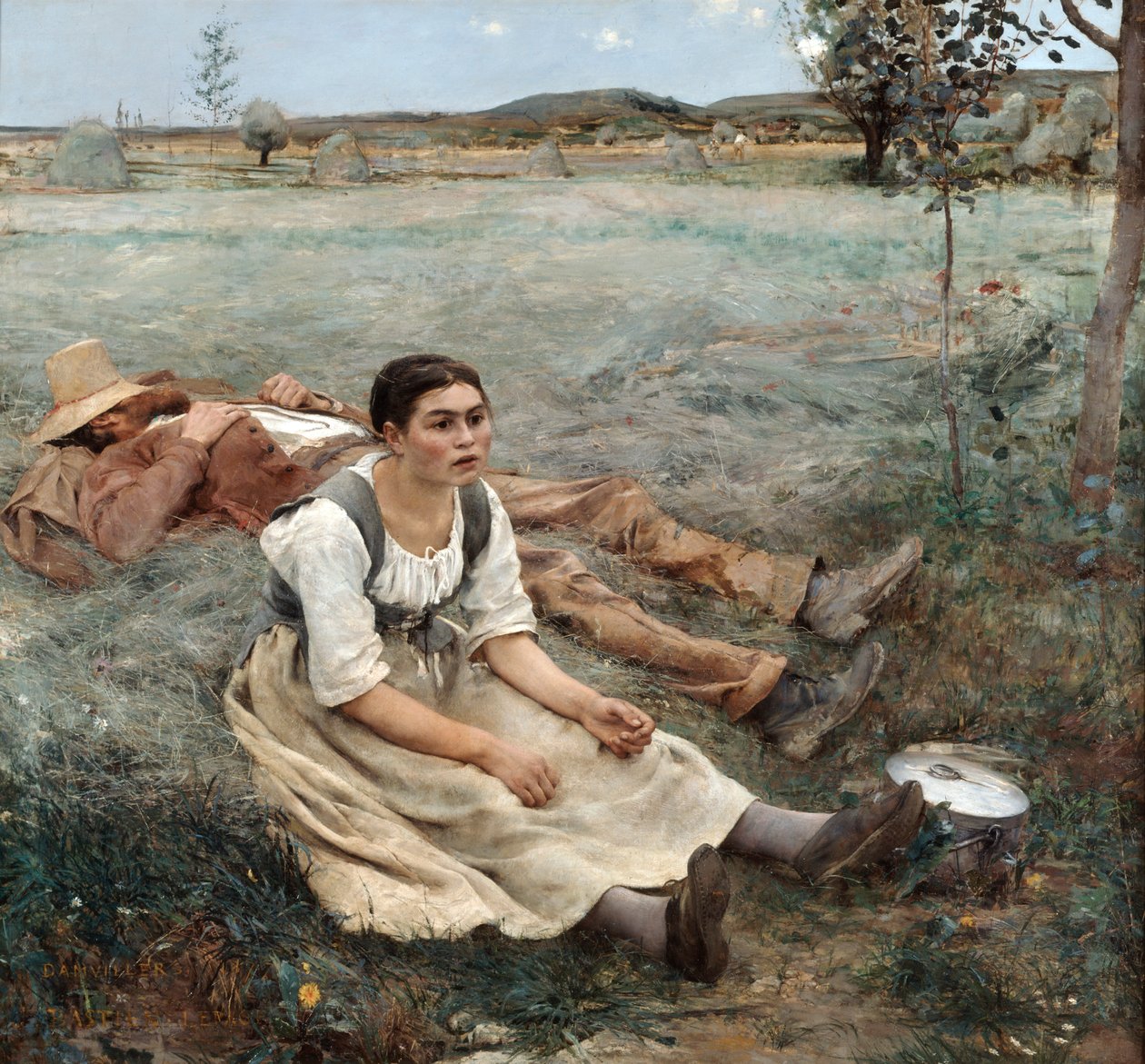 Die Heuarbeiter, 1880 von Jules Bastien Lepage