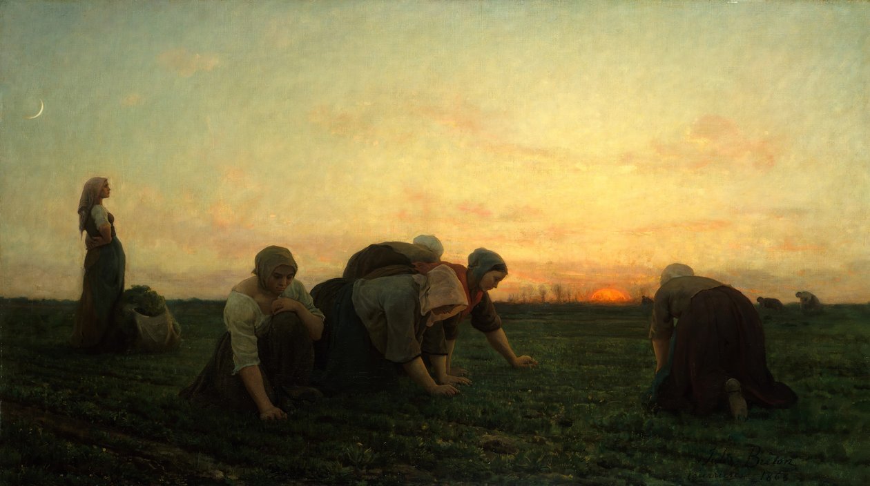 Die Unkrautjäten, 1868 von Jules Breton