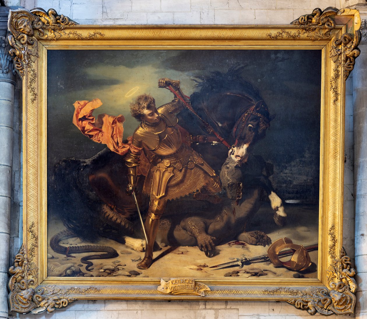 Sankt Georg tötet den Drachen von Jules Claude Ziegler