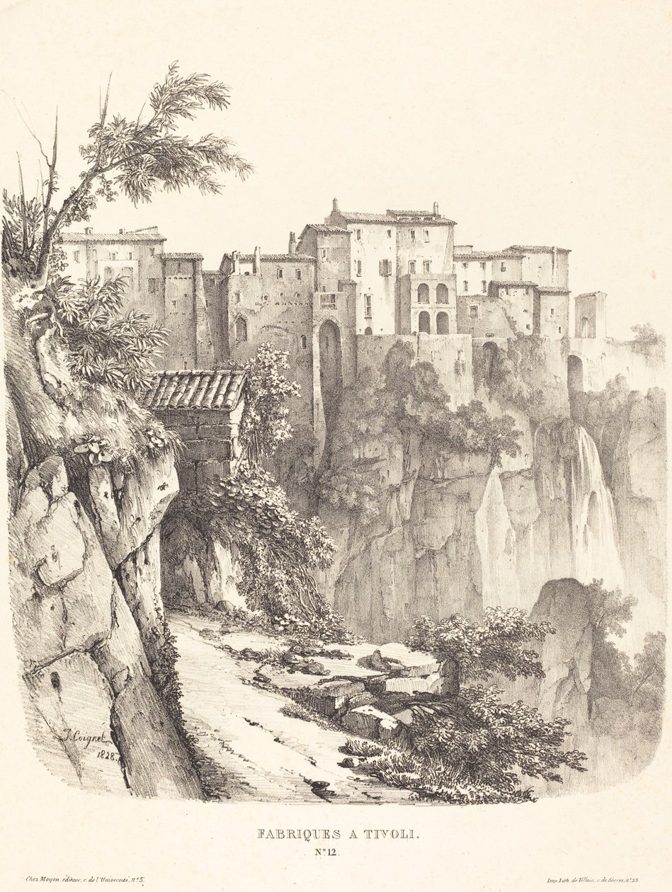 Gebäude in Tivoli von Jules Coignet